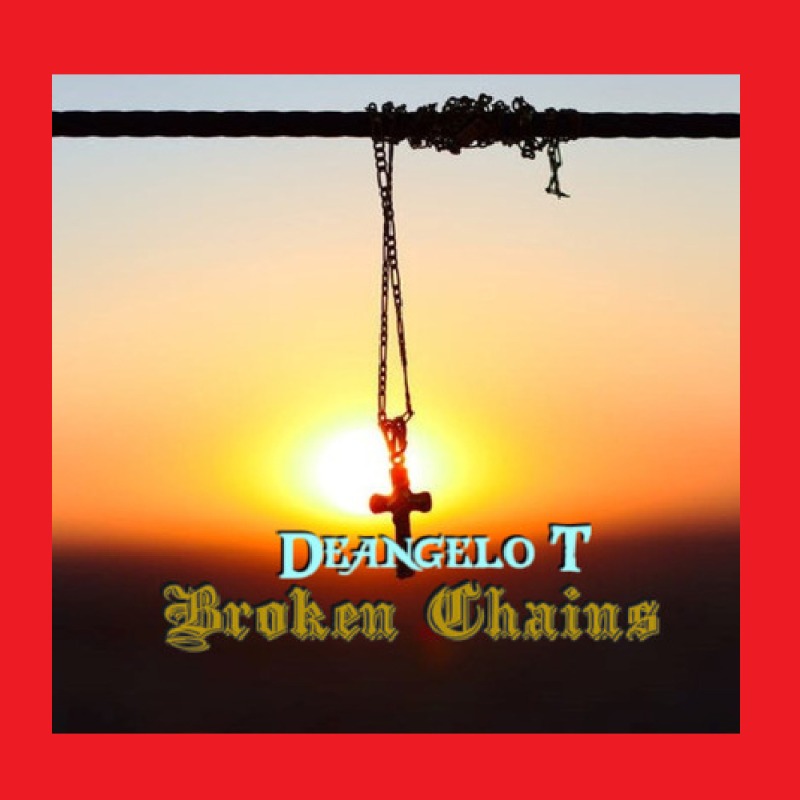 Album cover of cross necklace in front of a sunset